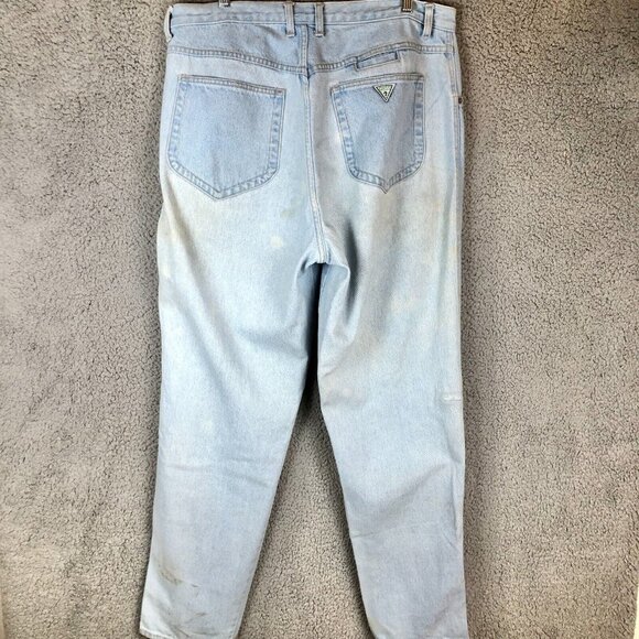 VTG Guess Pants Men 38x32 Blue Jeans Wide Leg Georges Marciano Vintage USA - Picture 1 of 9